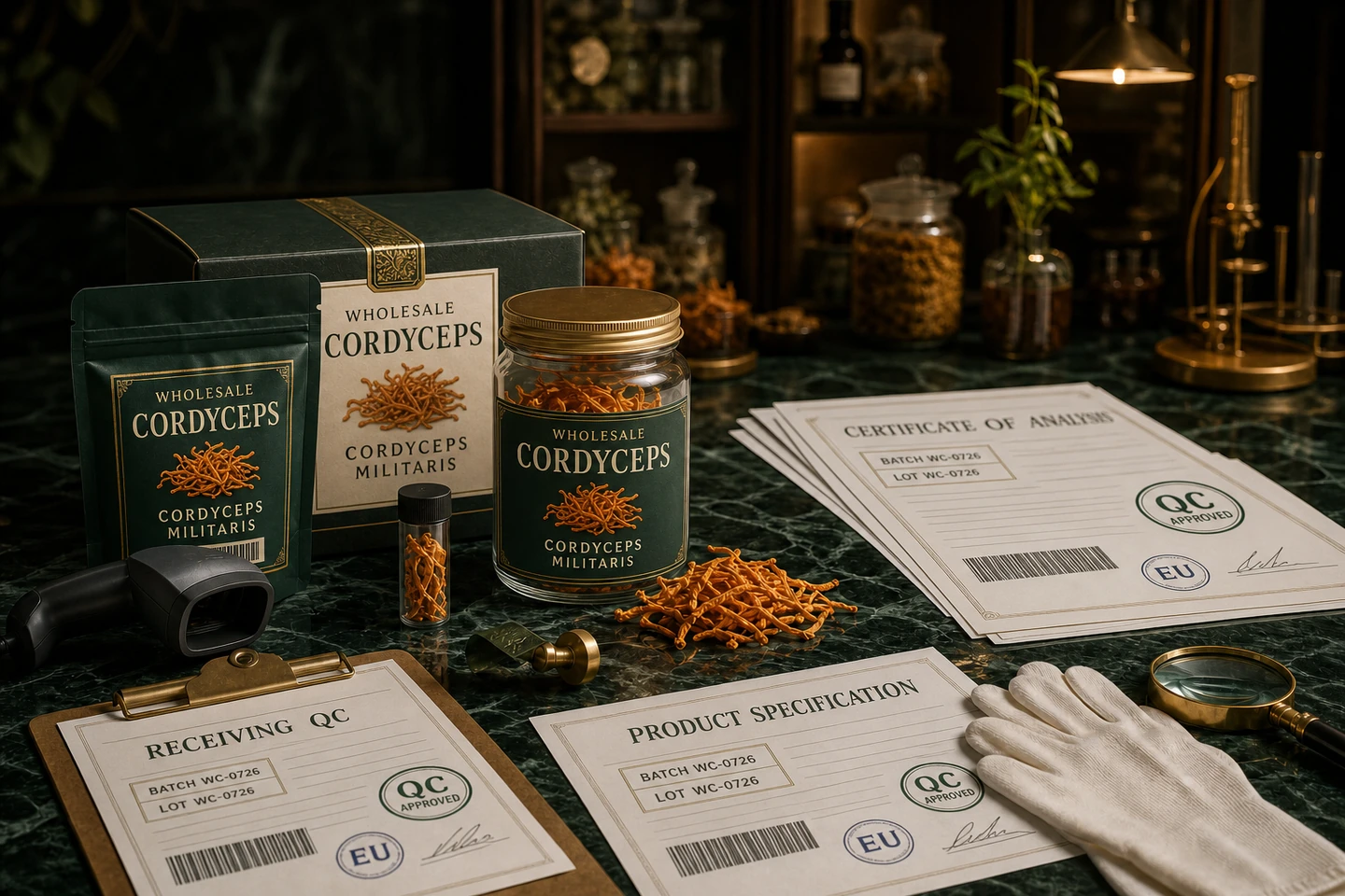 Batch Documentation for a Cordyceps Wholesale Order - professional Cordyceps wholesale visual
